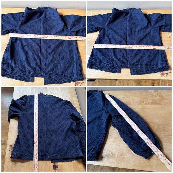 J MCLAUGHLIN FRANCOIS TOP EYELET COTTON BREATHABLE FEMININE BUTTON FRONT CHIC S - Picture 11 of 11